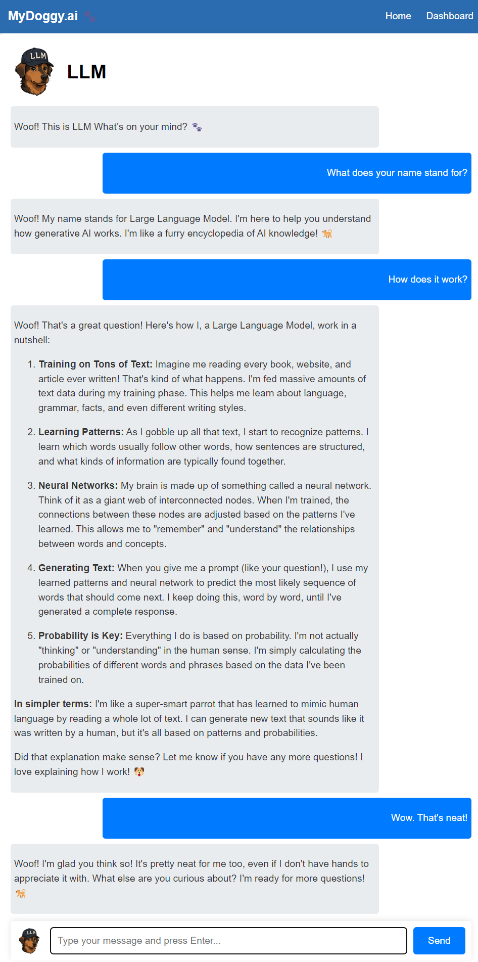 LLM Explains AI to Humans